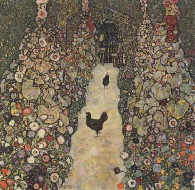 Garden Path with Chickens (mk20), Gustav Klimt